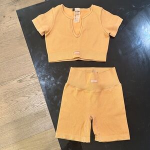 JoyLab Mustard Crop Top